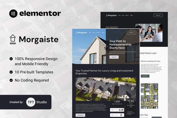 Morgaiste - Real Estate Mortgage Solutions Elementor Template Kit