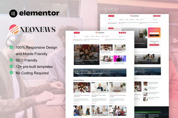 NeoNews - News & Magazine Elementor Template Kit 1 neonews-news-magazine-elementor-template-kit