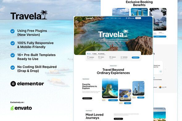 Travela - Travel & Trip Business Elementor Template Kit 1 Travela - Travel & Trip Business Elementor Template Kit