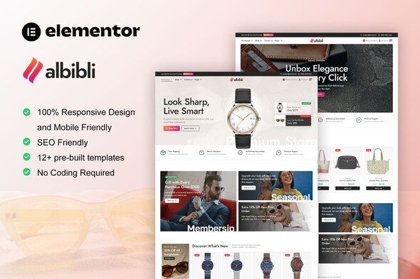 Albibli – Woocommerce Store Elementor Template Kit
