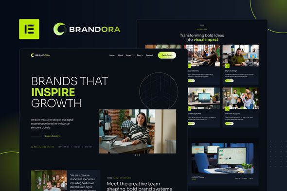 Brandora - Creative Agency Elementor Pro Template Kit