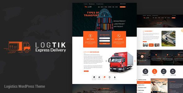 Logtik - Logistics and Transportation WordPress Theme