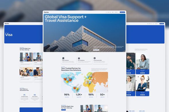 Navisa – Clean Modern Visa Agency Elementor Template Kit