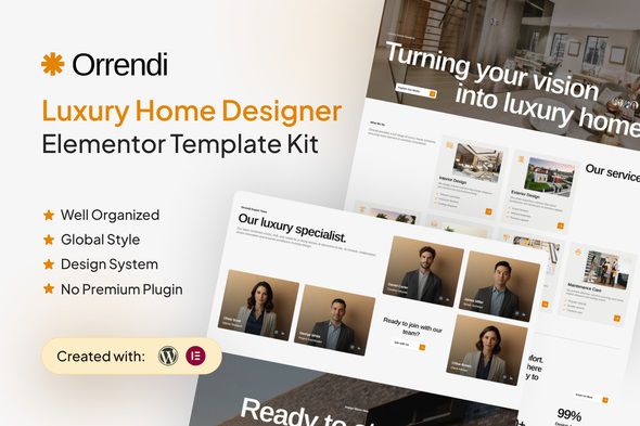 Orrendi - Luxury Home Designer Elementor Template Kit