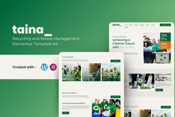 Taina – Recycling and Waste Management Template Kit