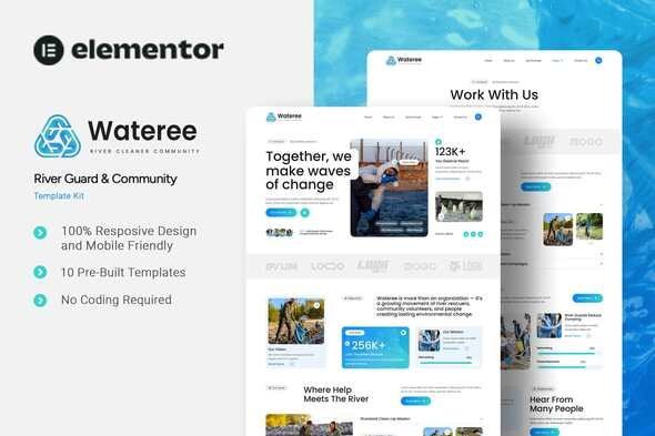 Wateree – River Guard & Community Elementor Template Kit