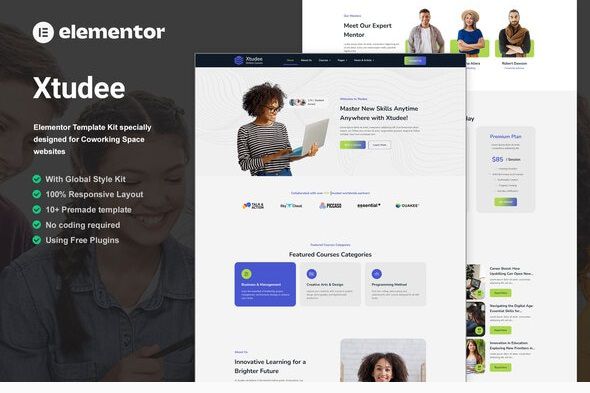 Xtudee - Online Course Elementor Template Kit